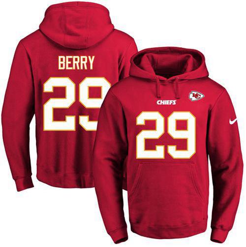 Nike Chiefs #29 Eric Berry Red Name & Number Pullover NFL Hoodie